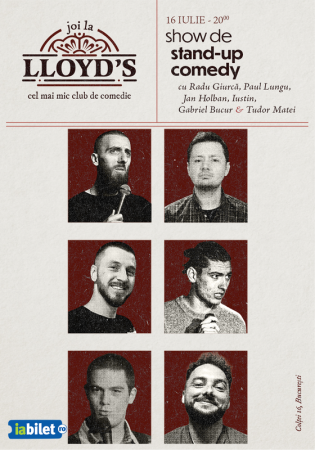 Stand-up comedy cu Radu Giurcă, Paul Lungu, Jan Holban, Iustin, Gabriel Bucur și Tudor Matei