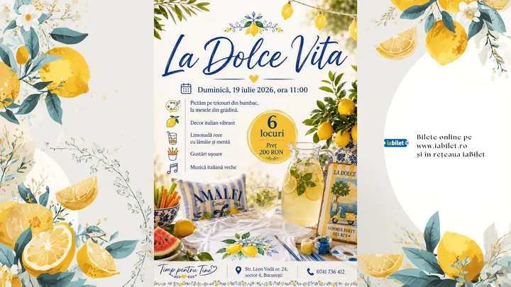 La Dolce Vita – Atelier de pictură pe tricouri și relaxare în stil italian