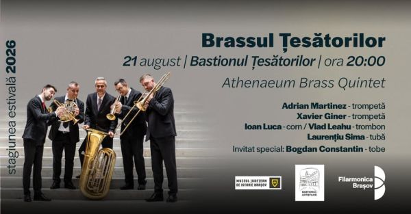 Recital estival Brassul Țesătorilor cu Athenaeum Brass Quintet