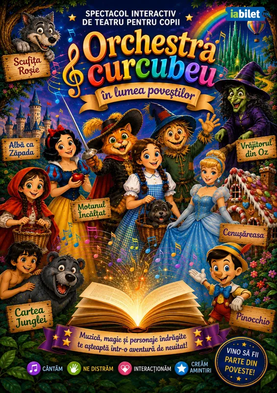 Orchestra Curcubeu - spectacol de teatru pentru copii