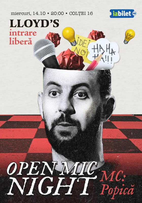 Stand-up comedy Open Mic cu MC Popică